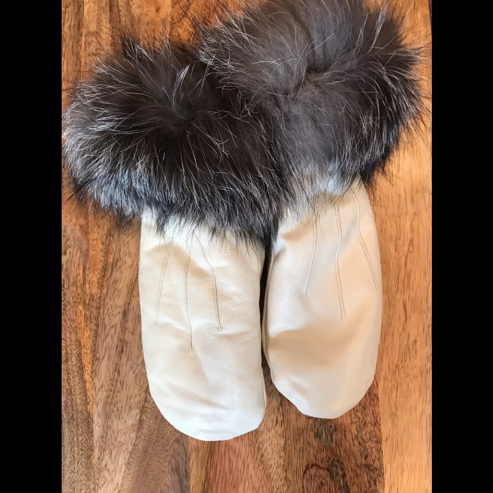 Leather & Fox Fur Gloves